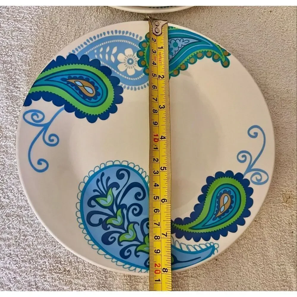 Retired Royal Norfolk Blue Paisley Set of 4 Salad Plates 8